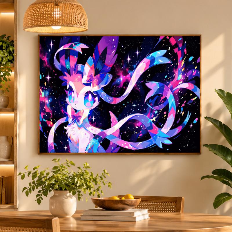 5D Diamond Painting espeon DIY Full Drill Diamond Art Kit Home Decoration