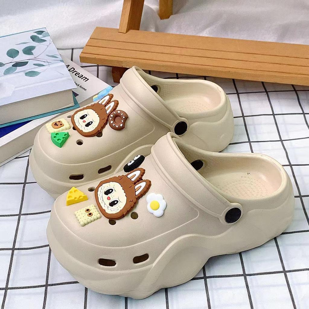 Clouds and hole shoes women's outer wear girl student long-eared rabbit hole shoes