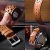 Vintage Calfskin Watch Straps 18mm 20mm 22mm for Seiko Bracelet Durable Breathable Wristband for Men Women Retro Brown Watchband