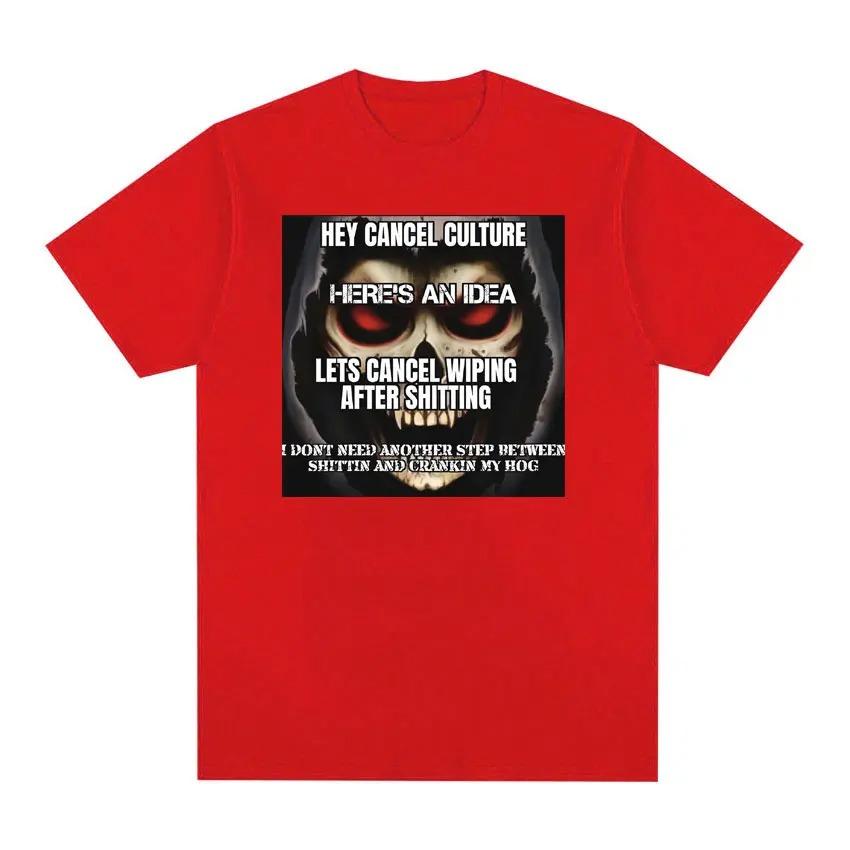 Evil Edgy Skeleton Cancel Culture Graphic T-shirts Funny Dank Meme T-shirt Men Women Harajuku Y2k Vintage Oversized T Shirt Tops