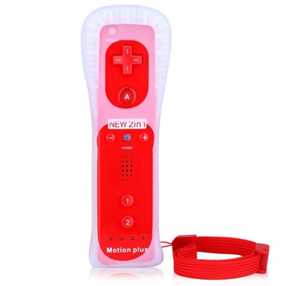 Wii Game Controller Set: 2-in-1 Left & Right Handles with Built-in Accelerator