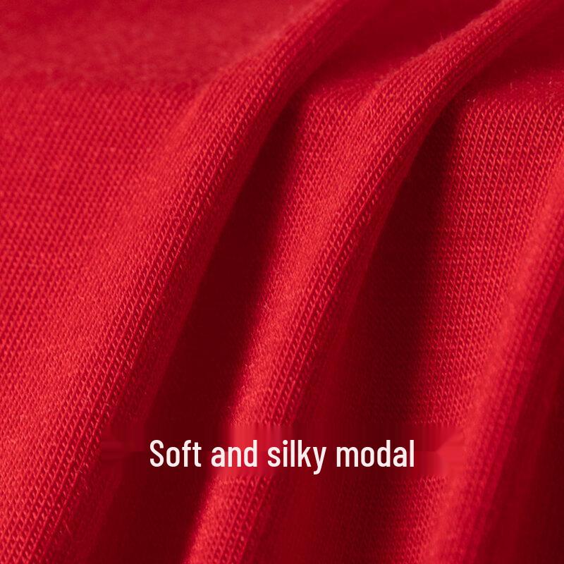 Schiesser Men's Modal Mid-rise Briefs - Lucky Horse Red