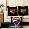 Car Brand D-Ducati Cushion Cover Silky Short Plush Home Sofa Cushion Cover - Invisible Zipper Home Decoration