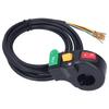 22mm 0.9in 3 In 1 Bike Handbar Control Switch Waterproof PVC Horn Turn Signal Headlight Universal