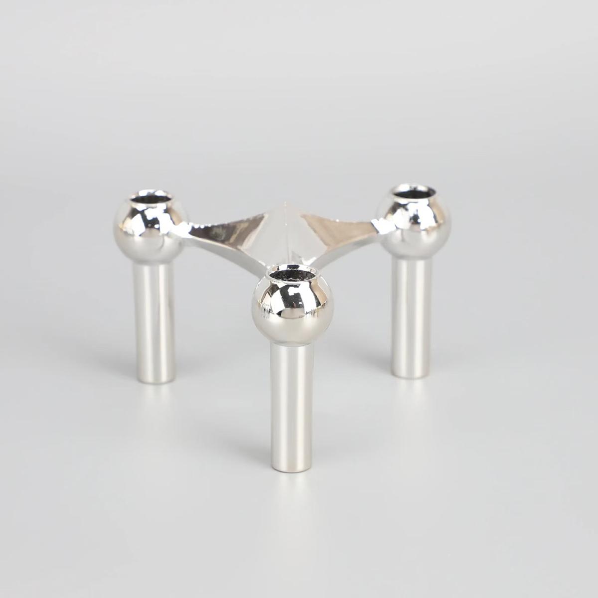 

Металлический подсвечник Скандинавская молекулярная структура Золотой подсвечник Центральный элемент Декор для гостиной Подарок Домашний декор Канделябр серебряный