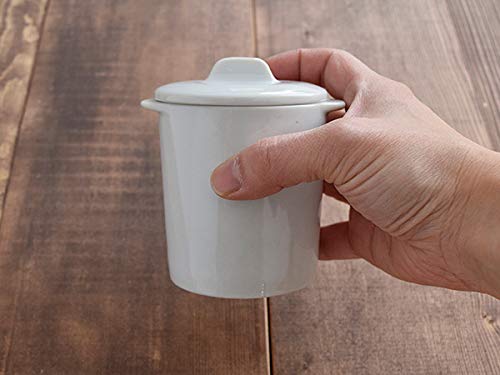 Nádobí East Chawanmushi Japonská kavárna ve stylu Japonekotto s víkem Sada 2 napařovací mísy Cocotte Polévka Cup Dezert Cup Set 2 s (Bílá, víko)