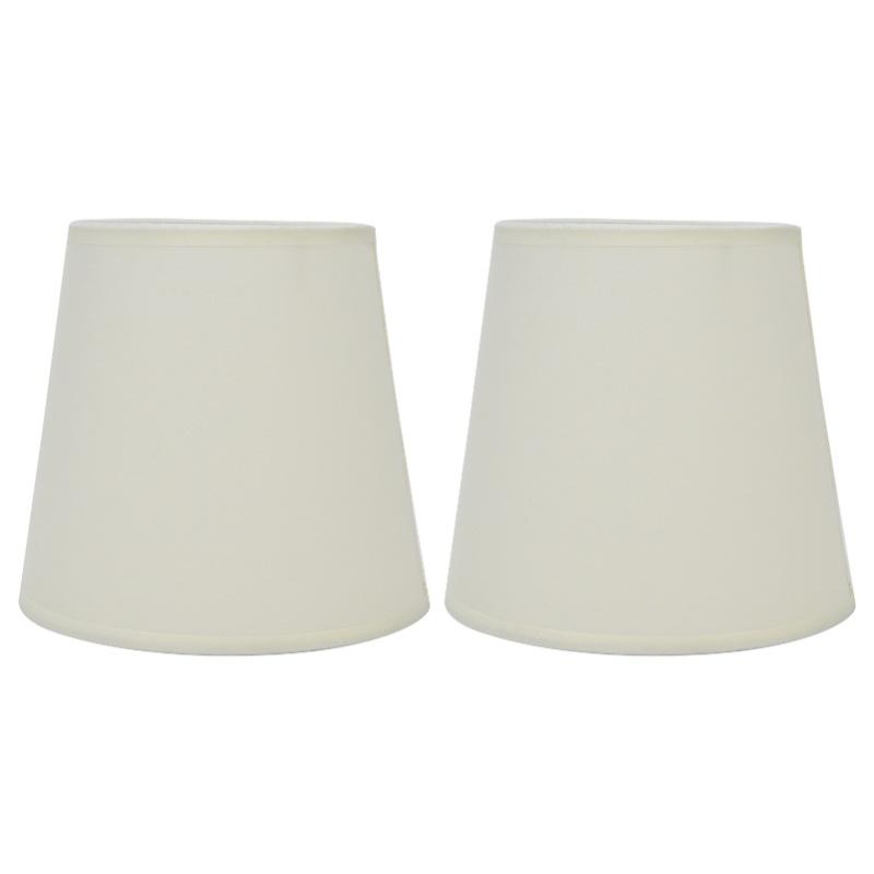 

2Pcs Indoor Lamp Shade European Style Fabric Lampshade For E14 Chandelier Table Lamp Floor LampPX17 Beige