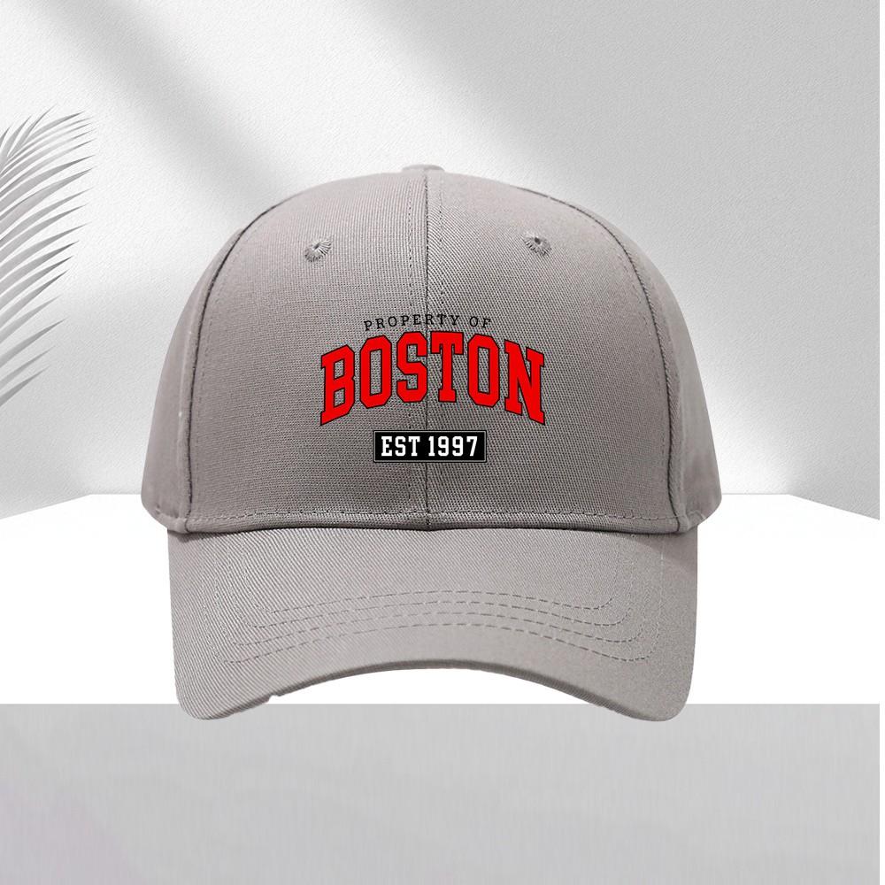 Boston EST Baseball Cap Adjustable Polyester Casual Sun Hat for Adults One Size