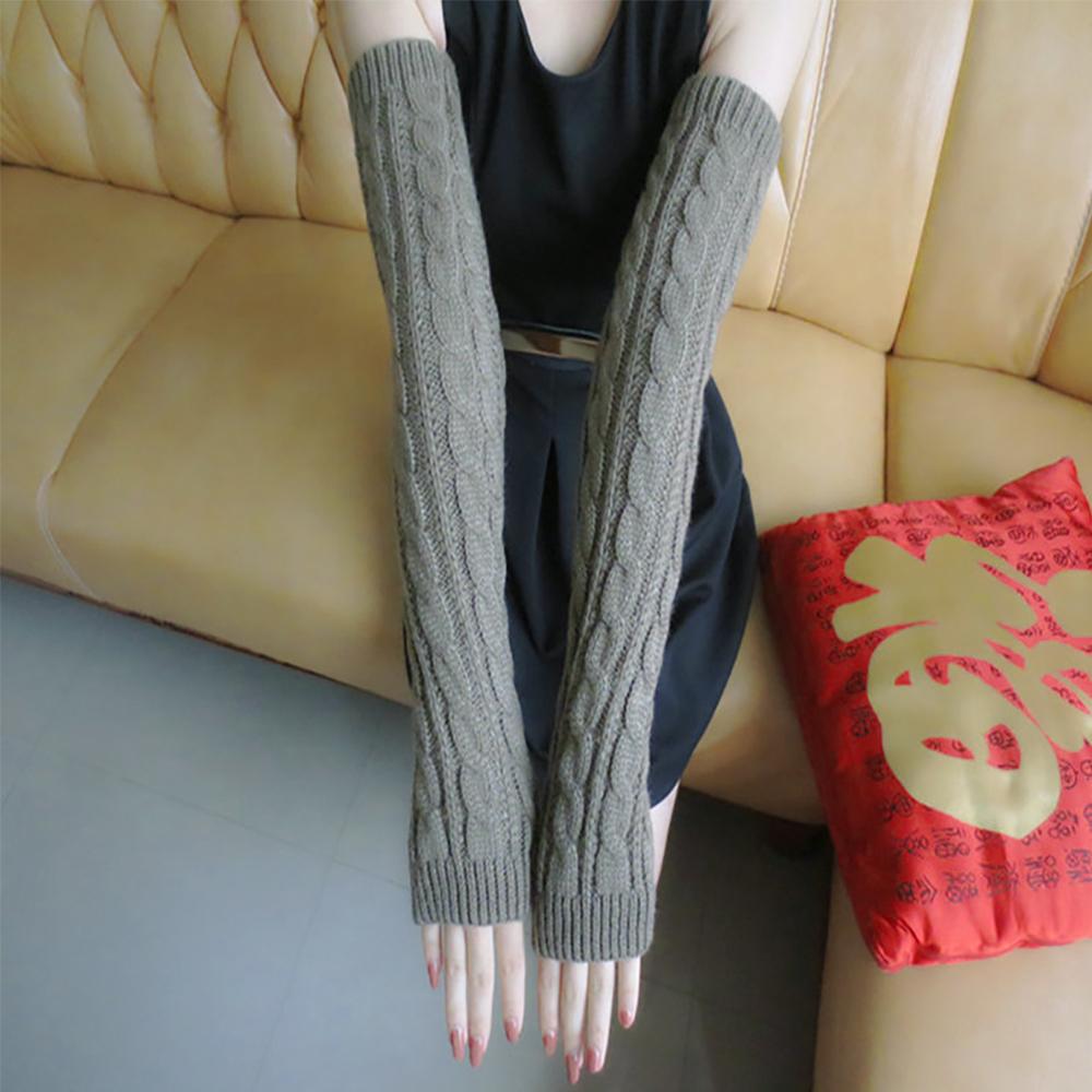 Sacina Fingerlose Armwärmer-Handschuhe Mit Weißen Sternen – Gothic & Punk Style Accessoire