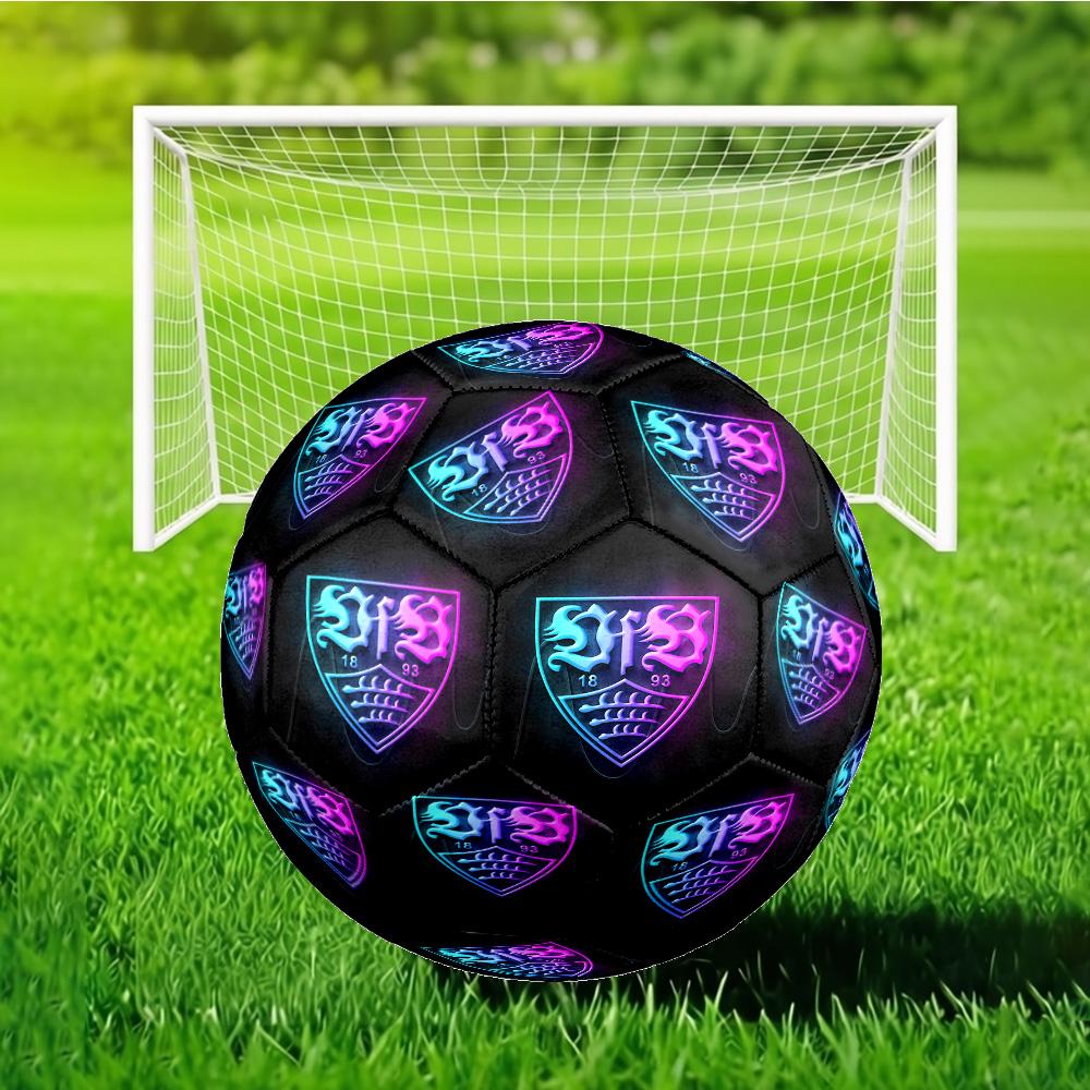 Fc Crest Design Printed Size 5 Soccer Ball - Durable, Machine-stitched, Soft and Comfortable, Suitable for Training and Matches Gift