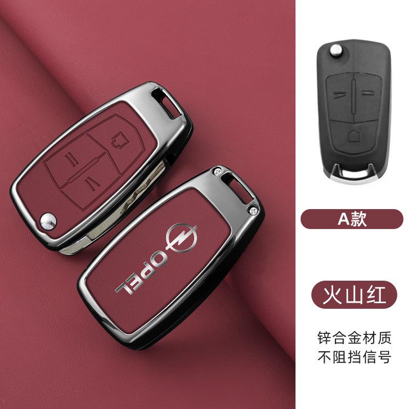 Zinklegierung Leder Auto Schlüsselhülle Abdeckung für Vauxhall Opel Astra H J Corsa D Insignia Vectra Zafira Signum Antigo Omega Zubehör