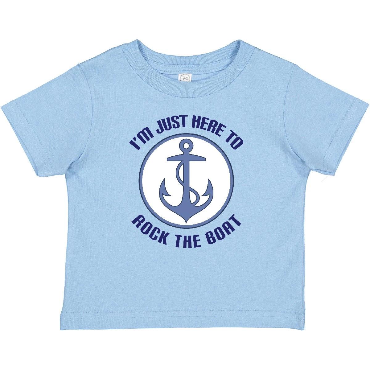 

Inktastic Funny Sailing Im Just Here To Rock The Boat Baby T-Shirt Life Living 100