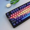 Double Shot PBT Keycaps 124 Keys Purple Dreamland Custom Keycap Set Dye Sub Backlight Key Caps For MX Switch
