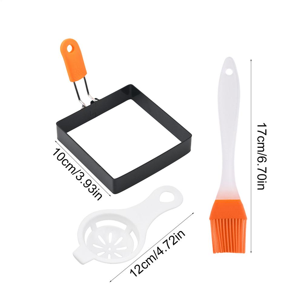 Stainless Steel Egg Fried Ring Non-stick Square Pancake Mold Muffins Omelet Maker for Frying Eggs and Egg Mcmuffins