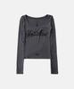 BADBLOOD Dark Classic Scoop Neck Long Sleeve - Charcoal