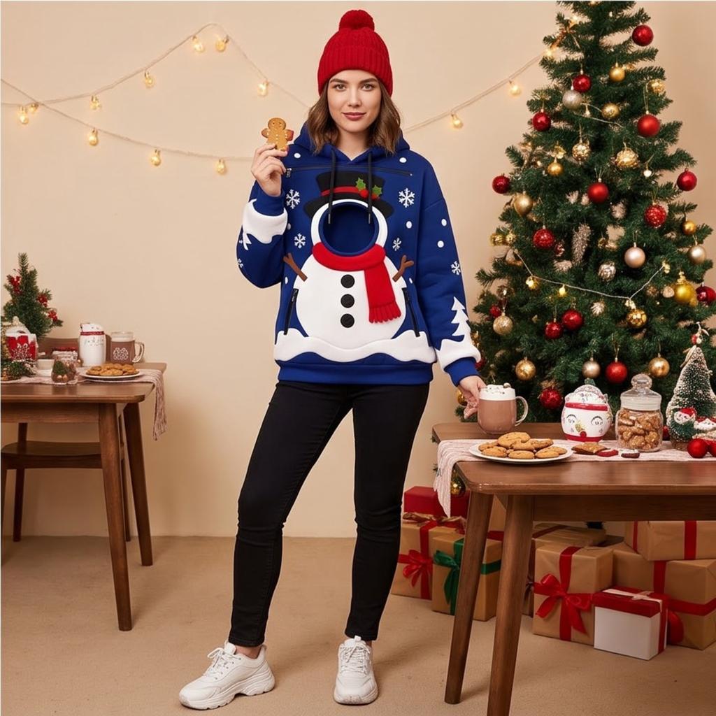 Unisex Langarm Hundetasche Sweatshirt Locker Lässig Warm Pullover für Männer und Frauen