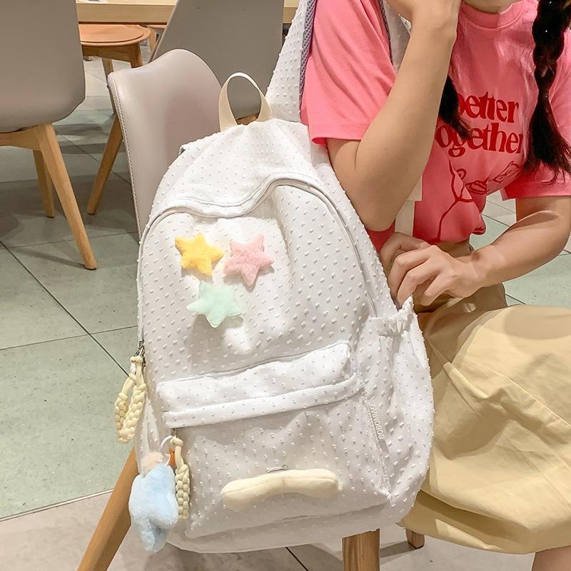 schoolbag schoolbag female middle school student high school student college student simple popular cute pentagram bone backpack female small fresh