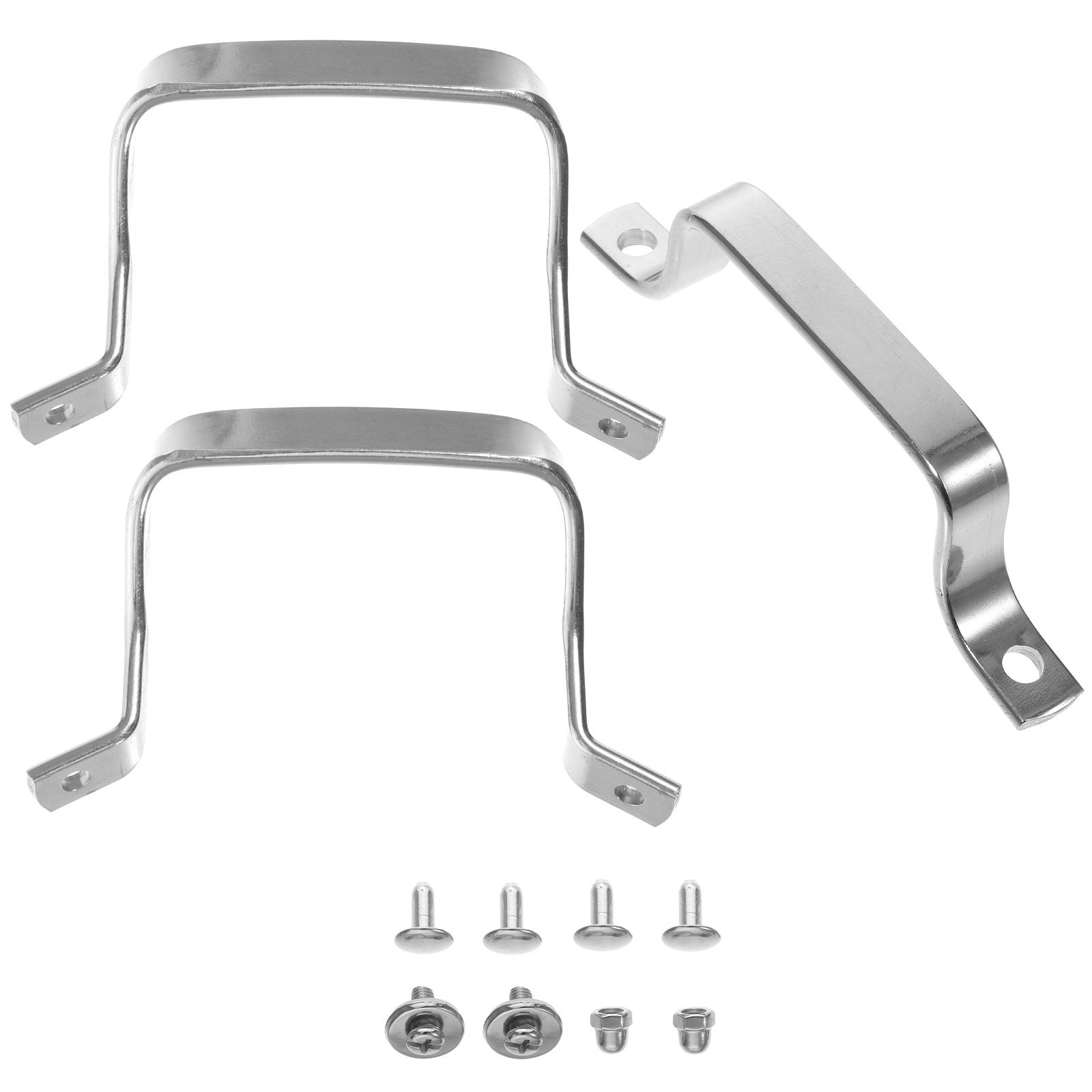 

3 шт. Ручка для кастрюли из нержавеющей стали, сменные ручки для боковых частей, практичные кухонные принадлежности, принадлежности для кухонного бара серебряный