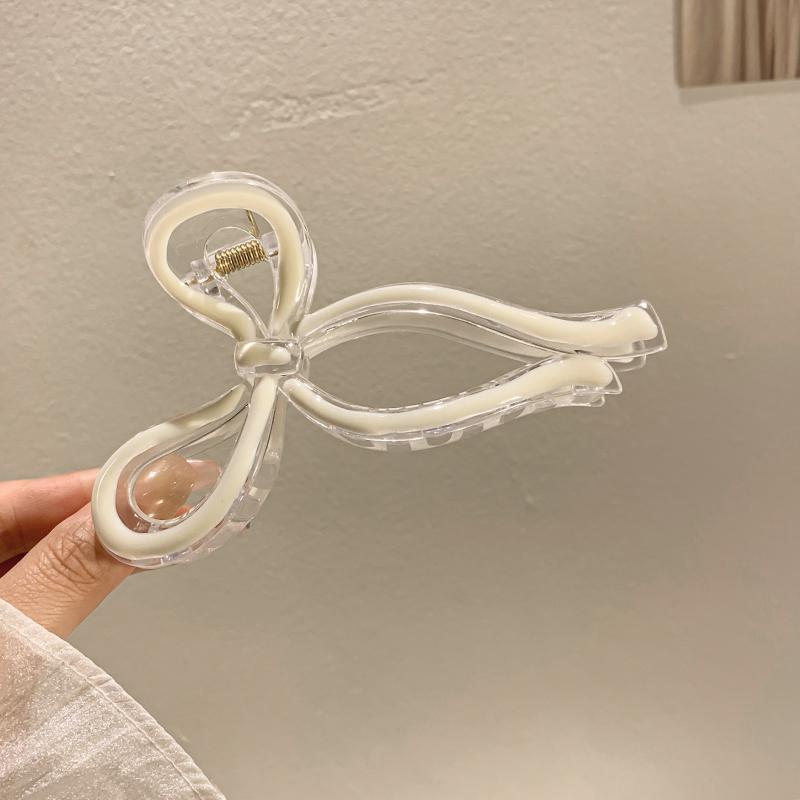 AISHG Crab Hair Clips for Women Shark Jelly Clear Claw Clips Scissors Shape Clamp Barrette Hairpin Girls Hair Accessories