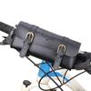 Motorcycle Handlebar Bag Saddlebag, PU Leather Handmade Motorcycle Fork Bag Roll, Durable Storage Tool Pouch with Straps
