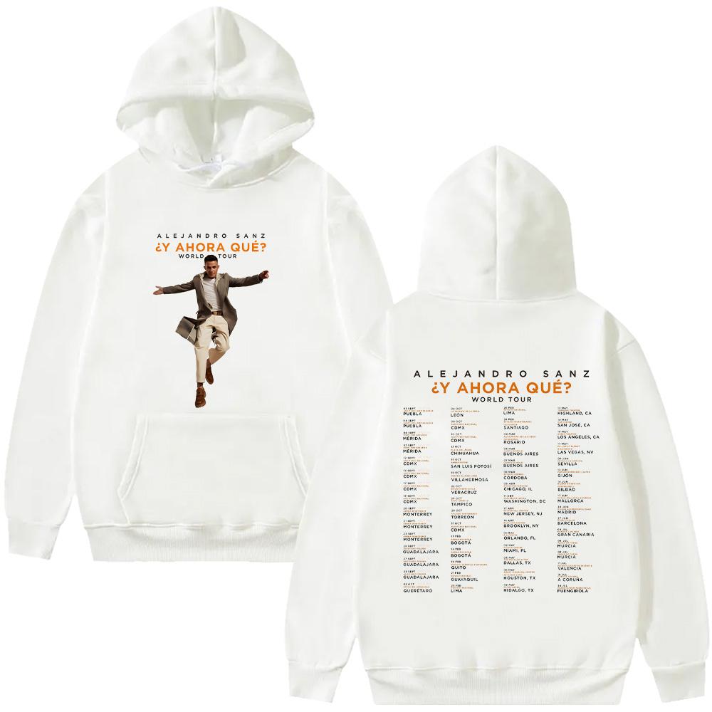 Alejandro Sanz Y AHORA QUE? World Tour Hoodies Fashion Oversized Casual Clothing Long Sleeve Women Men Trendy Loose Sweatshirts
