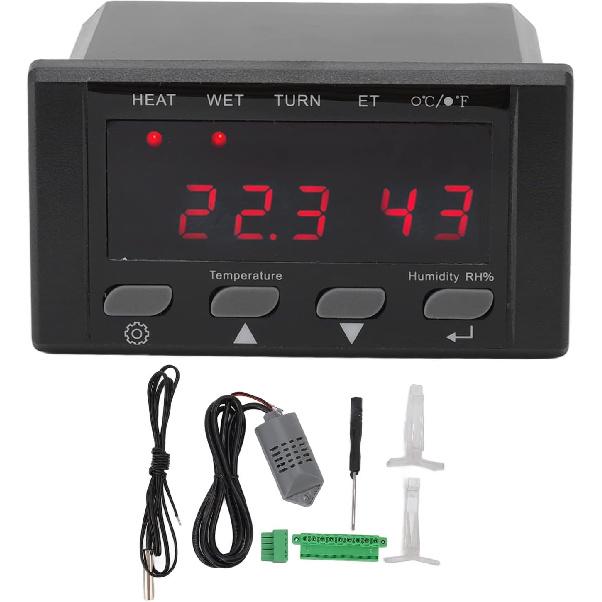 Incubator Temp Humidity Controller , Fahrenheit Celsius Simple Egg Incubator Thermostat for Poultry for Reptile Digital Temperature Controller