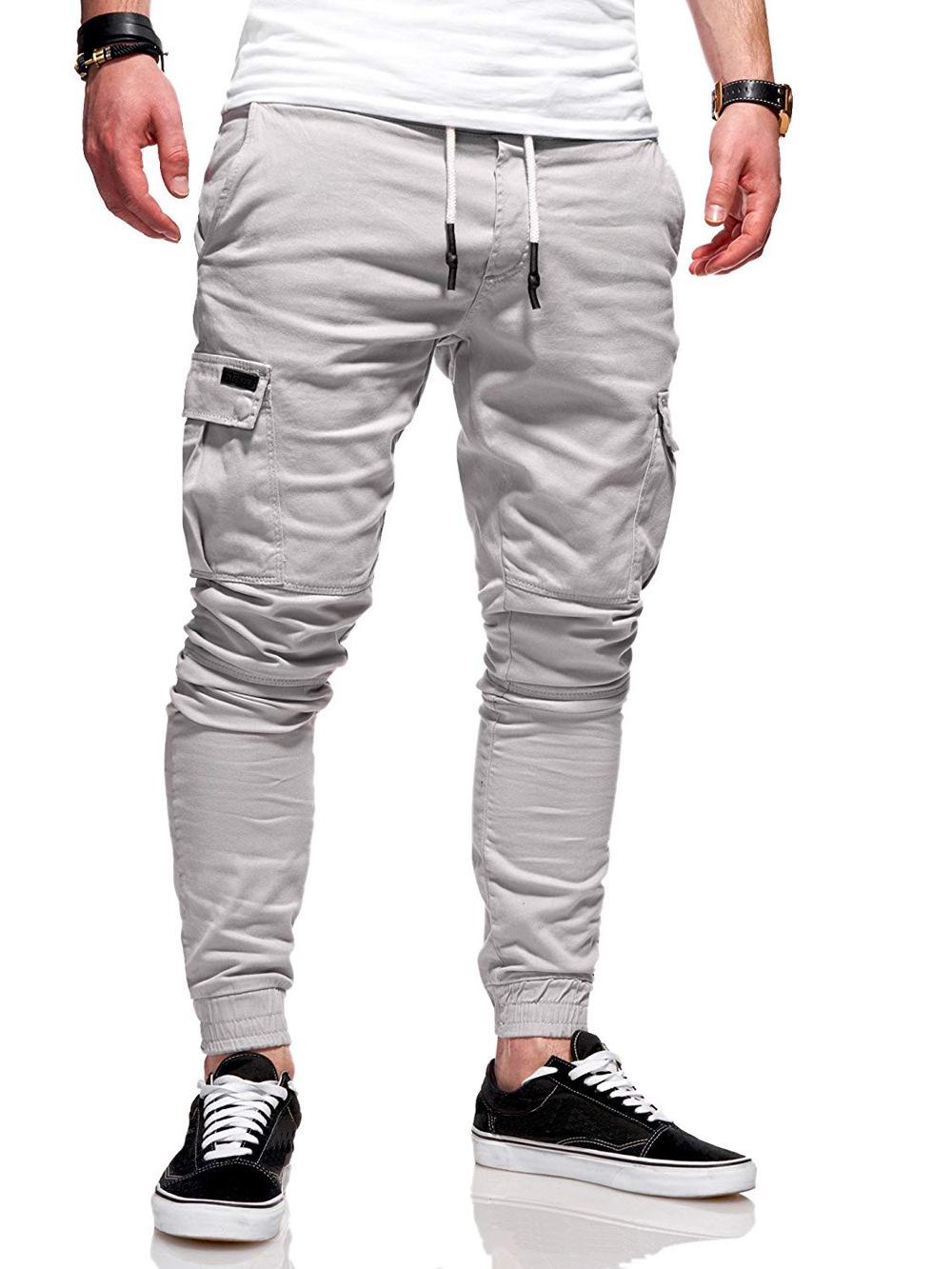 

Classic Autumn/Winter Slim-Fit Joggers with Patch Pockets & Drawstring M