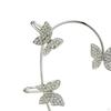 Cuff Earring Butterfly French Style Non- Sparkling Ear Clip Metal Elegant Fashion for Girls