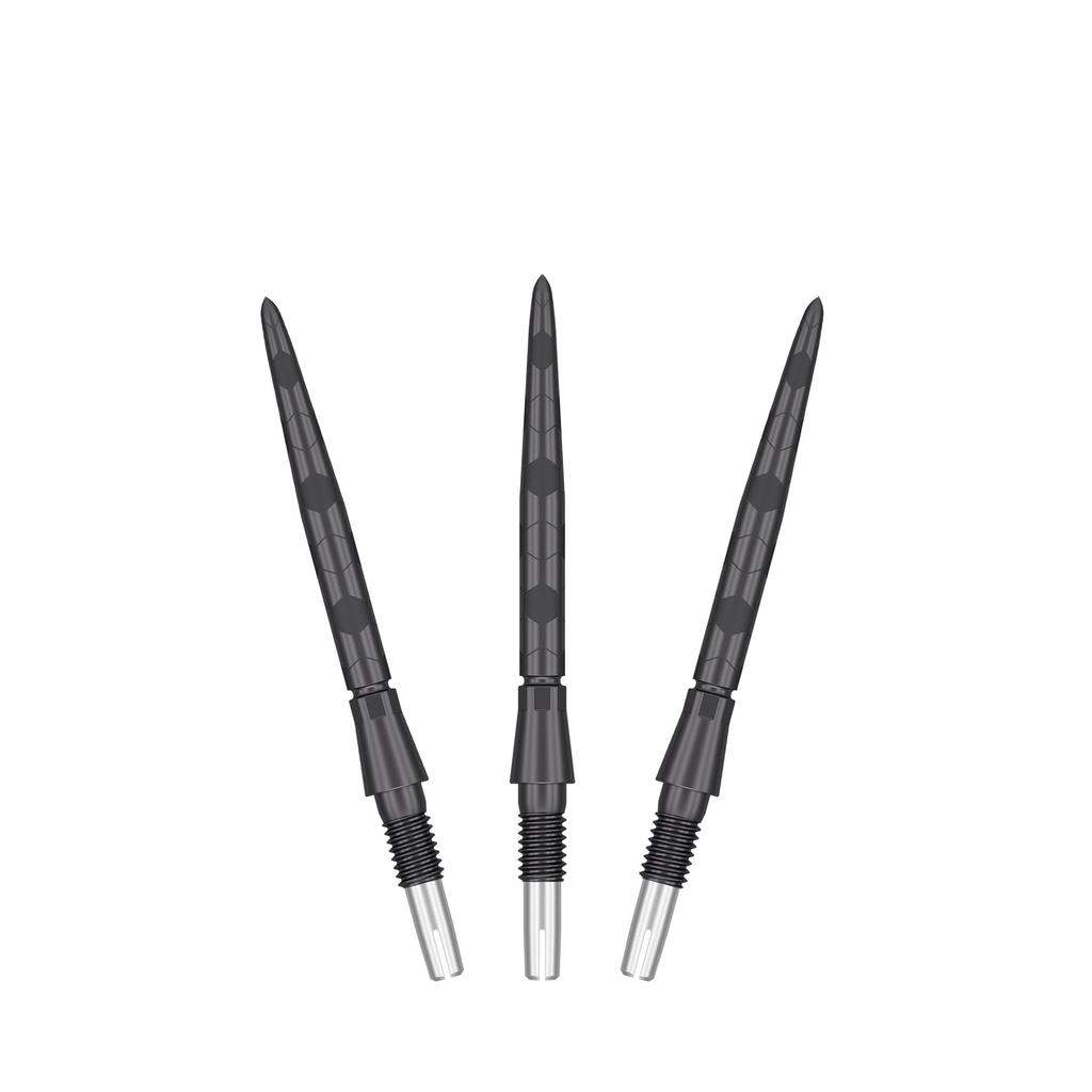 Target Darts Swiss Storm ONYX Dart Points of Replacement Steel Dart Points (Set 3) 26mm/30mm/35mm - Silver/Gold/Black (26mm, Black)