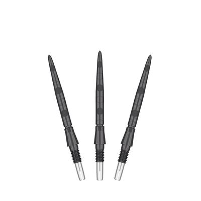 Target Darts Swiss Storm ONYX Dartspitzen zum Austauschen Stahl-Dartspitzen (Satz 3) 26mm/30mm/35mm - Silber/Gold/Schwarz (26mm, Schwarz)