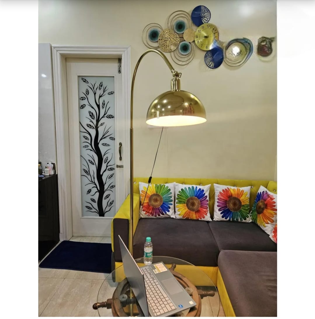 

Floor Lamp Modern Adjustable Dome Shade Lighting for Living Room Bedroom Office Hotel Lobby Side Light Commercial Home Decor Interiors Gift золотистий