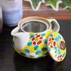 Waza No Kura: Stylish Kutani Ware Teapot with Floral Pattern and Tea Strainer. A Premium Ceramic Brand from Japan. A Great Birthday Gift.