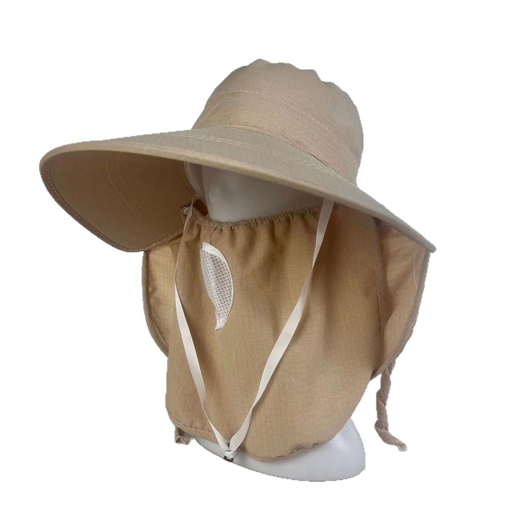 Women's Dust-proof UV Protection Sun Hat with Neck and Face Shield for Tea Picking and Farming