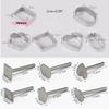 1/3/5Pcs Stainless Steel Appl-e Cake Pie Biscuit Cutter Mold Rectangle Shape with Pusher Cake Decorating Tools Pulburon Molder