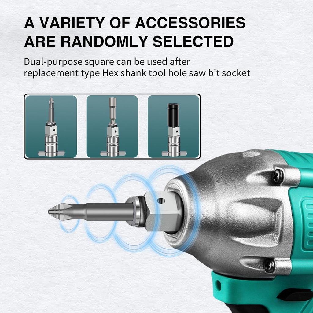 Electric Square Shaft Wrench Conversion Head Portable Multi-purpose High Hardness T-type Fitting Adapter