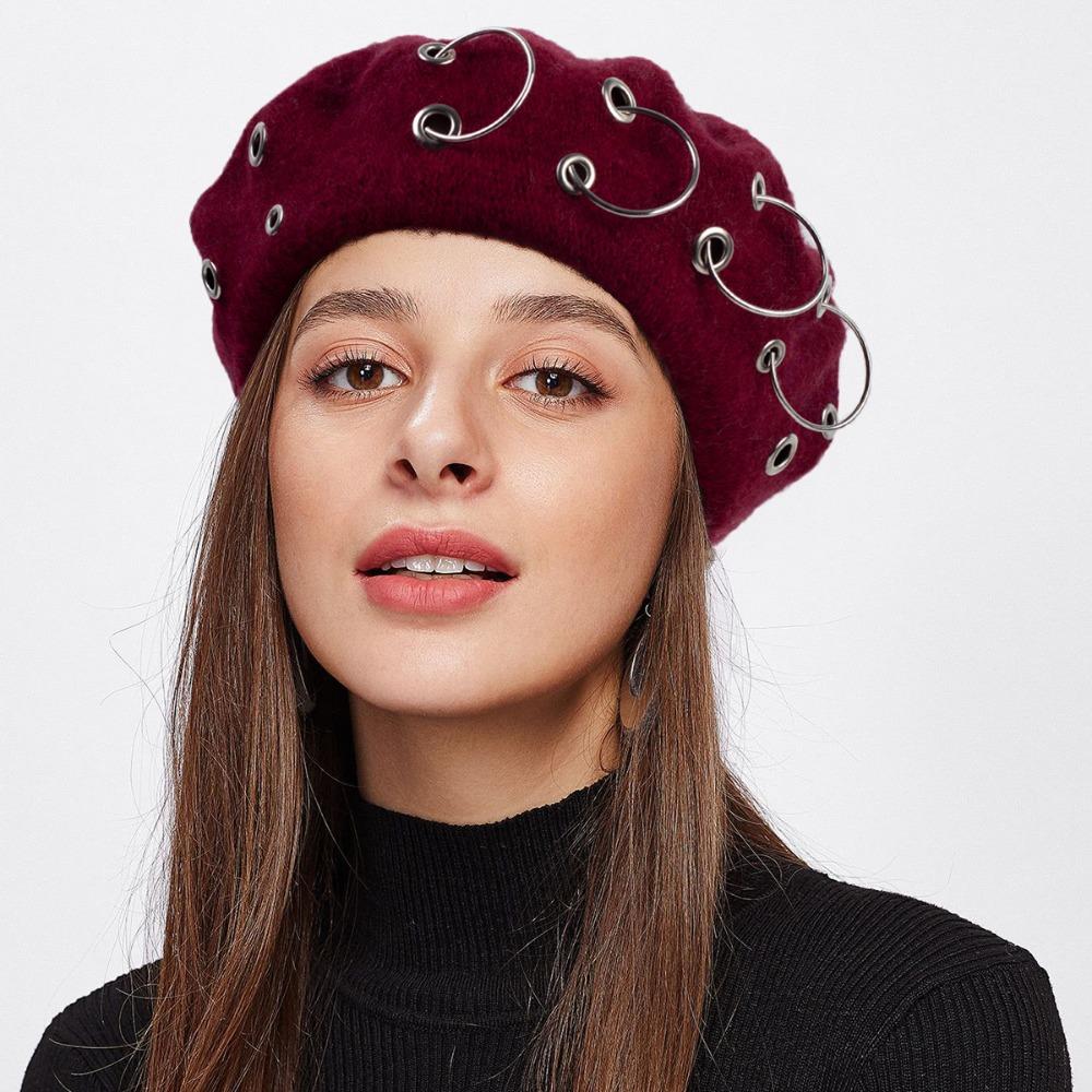 Vintage Dome Beret Round Pumpkin Painter's Hat Personality British Cap Women