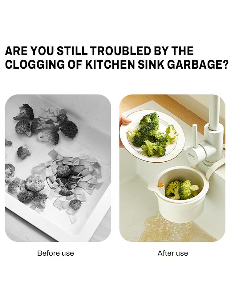 1PC Panier Passoire Suspendu Créatif pour Évier Couvercle Inférieur Ouvrable Égouttage Rapide Filtre à Déchets de Cuisine Multifonctionnel Détachable