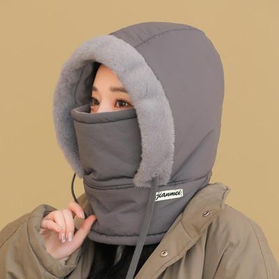 Cold-Proof Lei Feng Hat with Fleece, Thick Ear Protection, and Integrated Scarf - Ideal for Windproof Cycling