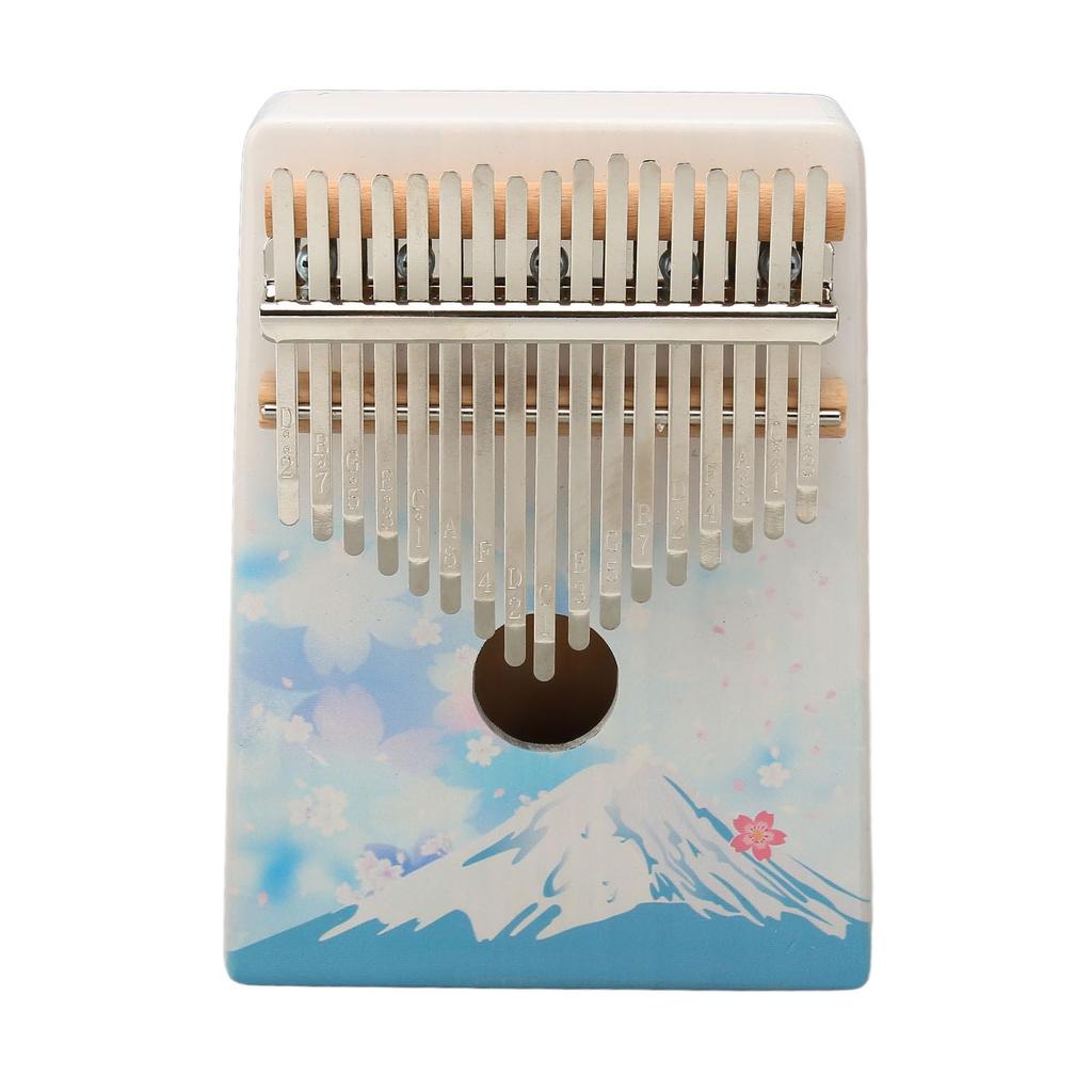 Shanrya Kalimba Thumb Piano 17 Keys Alloy Steel Bar Stress Relief Family Easy Operation