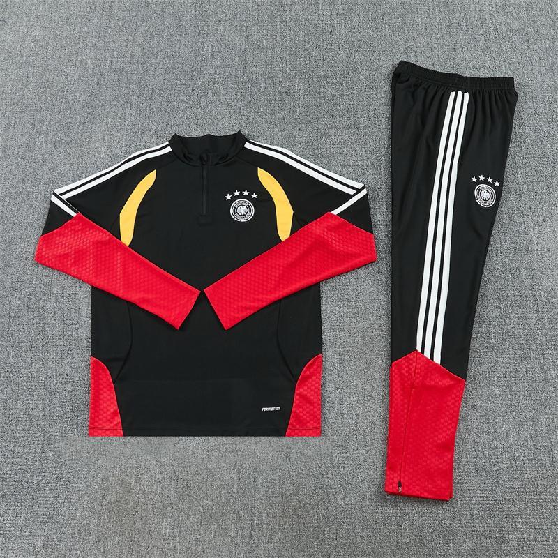 Adult National Team Soccer Training Jerseys Long Sleeve Half Zip Cotton Blend Sports Wear