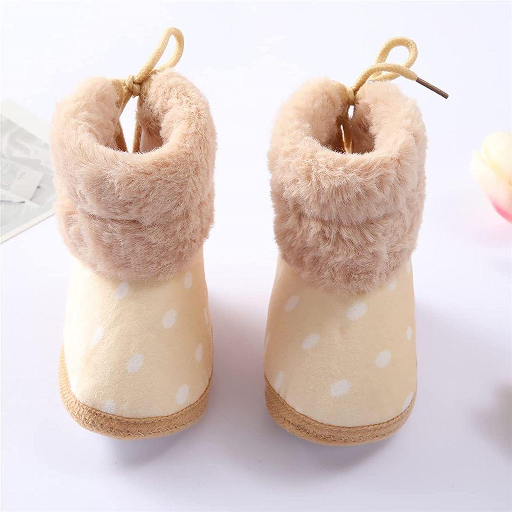 Toddler Cozy Fleece Soft Sole Non-Skid Boots First Walking Shoes Baby Snow Boots Infant Shoes