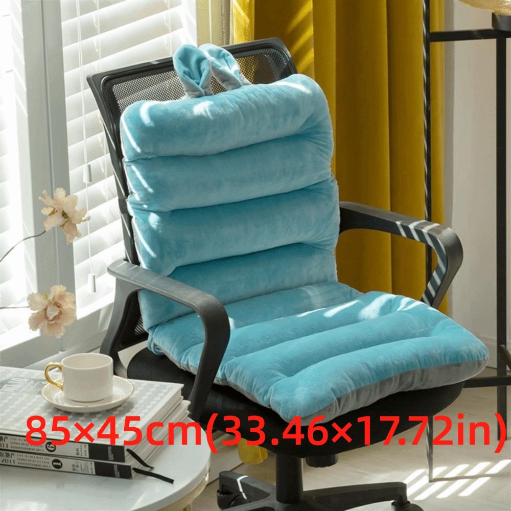 New Soft Desk Chair Cushion Winter Warm Velvet Seat Cushion Removable Thickened Back Support Cushion Office Computer Chairs