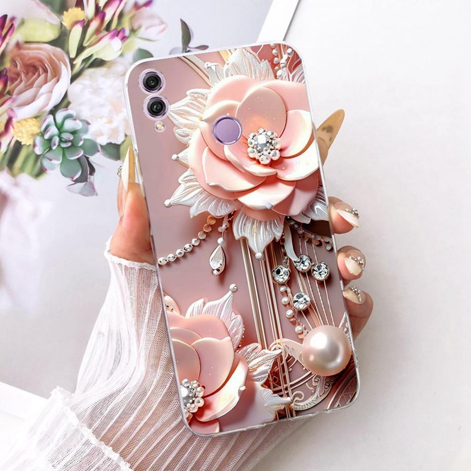 Custodia per Honor 8X JSN-L11 JSN-L21 JSN-L22 Popolare Fiore Fiocco Silicone Morbido Cover Protettiva Per Honor 8X Max Alloggiamento Honor8X