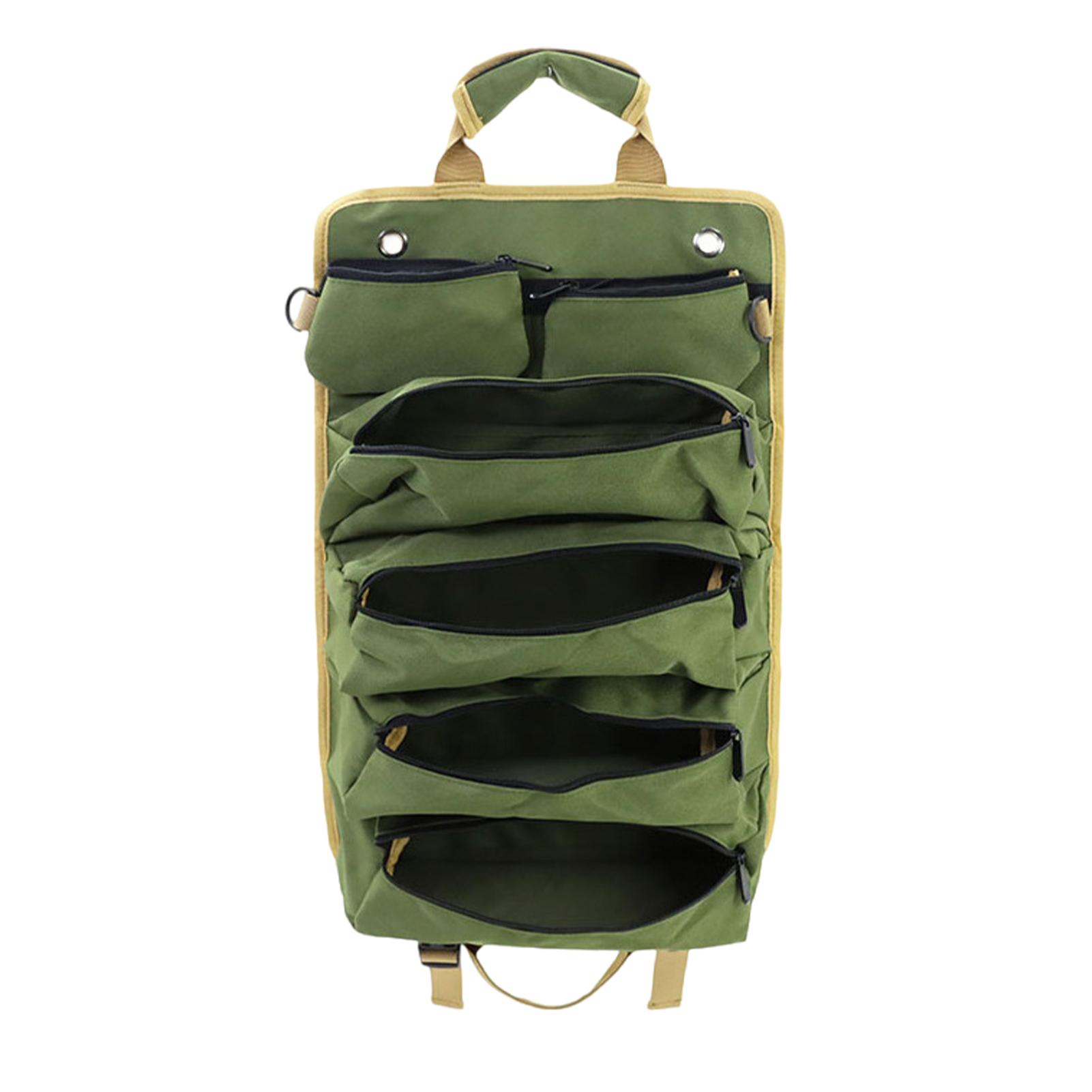 

Multi-Purpose Tool Bag High Quality Professional Multi Pocket Hardware Tools Pouch Roll UP Portable Small Tools Organizer Bag зелений