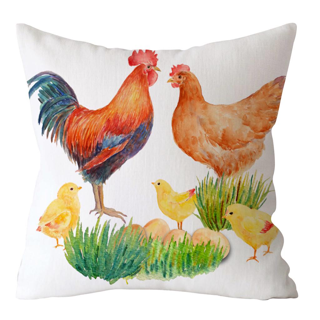 

Easter Print Case Polyester Sofa Car Cushion Cover Home Decor