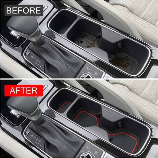 Cup Holder Coaster For Kia Telluride Accessories     2024 2025 Silicone Cup Holder Ert Mat Non-Slip Center Console Pad Car Interior Accessories