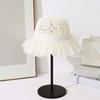 Breathable Vacation Beach Cap Lightweight Woven Sun Cap Wide Brimmed Straw Hat  Spring / Summer