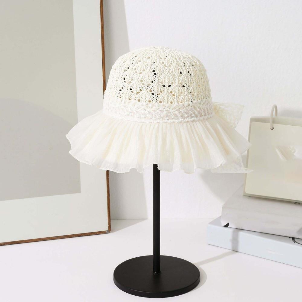 Breathable Vacation Beach Cap Lightweight Woven Sun Cap Wide Brimmed Straw Hat  Spring / Summer