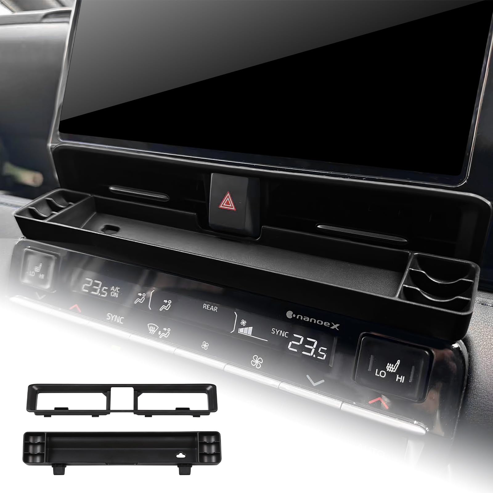 

FDAIUN Car Center Console Air Outlet Extension Tray for Toyota Noah Small Item Storage Console Easy ABS for a Perfect Set of 2 Voxy/Toyota (4th чёрный