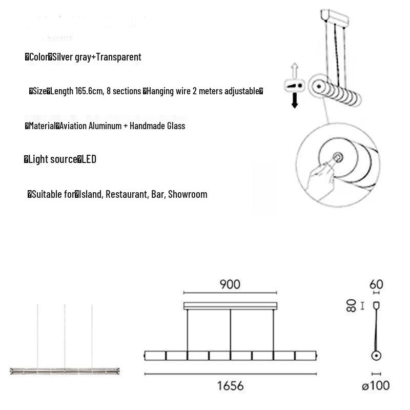 Nordic-Italian Minimalist Glass Pendant Lamp for Dining, Study, and Bars